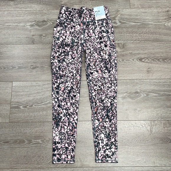 NWT FLX Ascent 7/8 Legging High Rise Lilac Mosaic Print XS - Picture 8 of 15